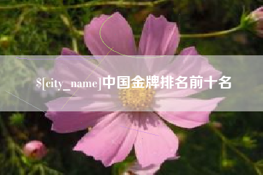 沧县中国金牌排名前十名
