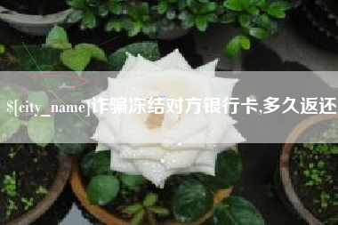 沧县诈骗冻结对方银行卡,多久返还
