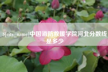 沧县中国消防救援学院河北分数线是多少