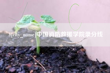 沧县中国消防救援学院录分线