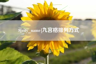 沧县九宫格排列方式