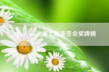 沧县第七届亚冬会奖牌榜