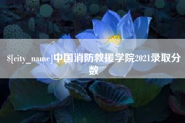 沧县中国消防救援学院2021录取分数