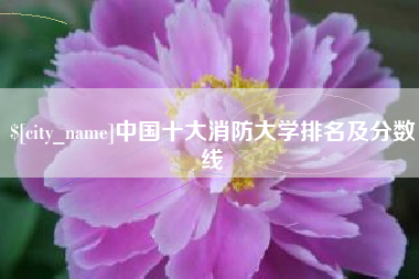 沧县中国十大消防大学排名及分数线