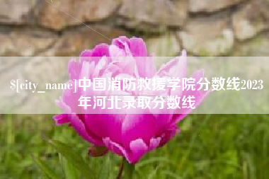 沧县中国消防救援学院分数线2023年河北录取分数线