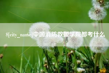 沧县中国消防救援学院都考什么