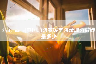 沧县中国消防救援学院录取分数线是多少