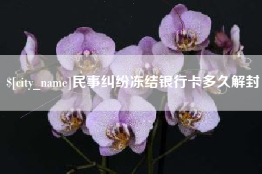 沧县民事纠纷冻结银行卡多久解封