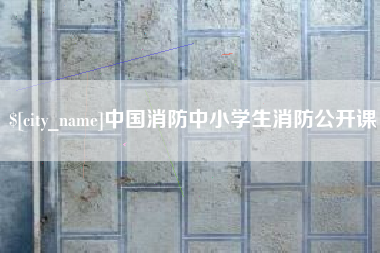 沧县中国消防中小学生消防公开课
