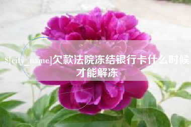 沧县欠款法院冻结银行卡什么时候才能解冻
