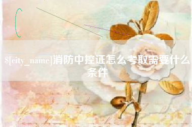 沧县消防中控证怎么考取需要什么条件