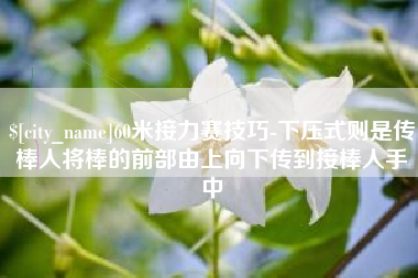 沧县60米接力赛技巧-下压式则是传棒人将棒的前部由上向下传到接棒人手中