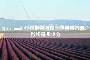 沧县中国消防救援学院河南录取分数线是多少分