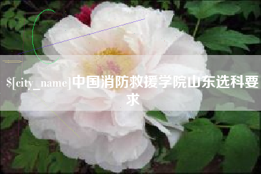 沧县中国消防救援学院山东选科要求