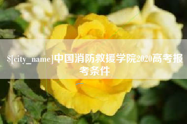 沧县中国消防救援学院2020高考报考条件