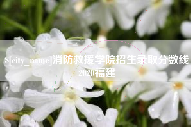 沧县消防救援学院招生录取分数线2020福建