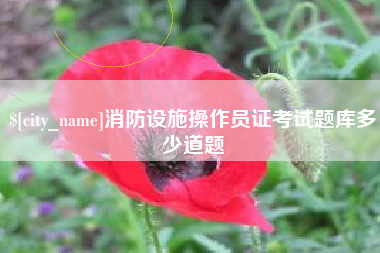 沧县消防设施操作员证考试题库多少道题