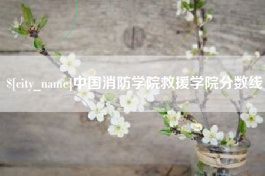 沧县中国消防学院救援学院分数线